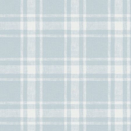 Manhattan Comfort Glasgow Antoine Sky Blue Flannel 33 ft L X 205 in W Wallpaper BR4072-70017